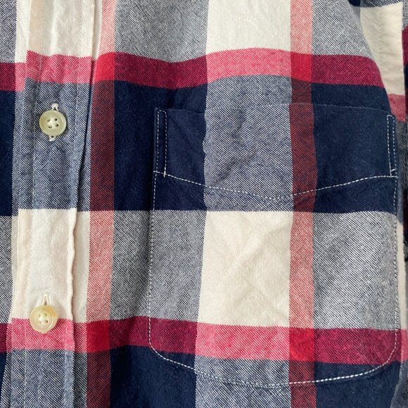 J. Crew Oxford Red, White, and Blue flannel - Picture 4 of 4